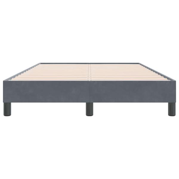 Boxspringbett ohne Matratze Dunkelgrau 120x220 cm Samt