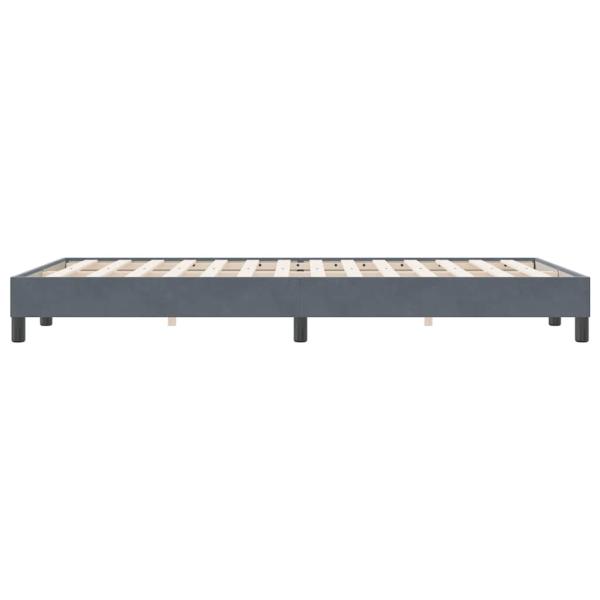 Boxspringbett ohne Matratze Dunkelgrau 120x220 cm Samt