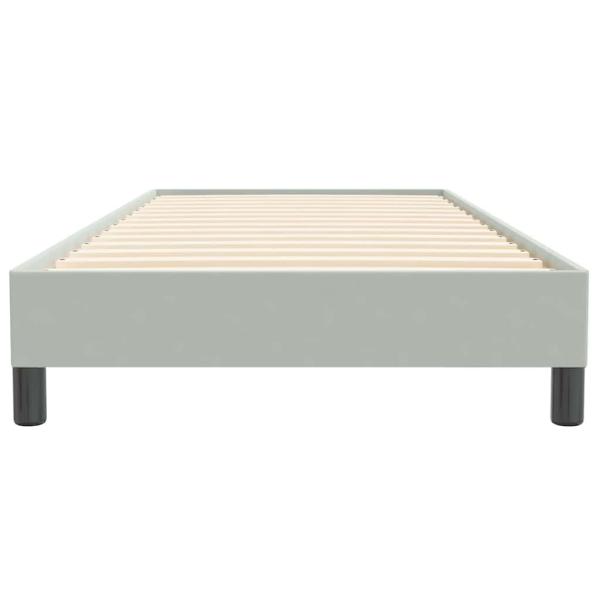 ARDEBO.de - Boxspringbett ohne Matratze Hellgrau 80x220 cm Samt