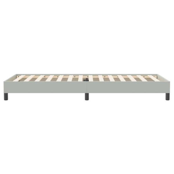 Boxspringbett ohne Matratze Hellgrau 80x220 cm Samt