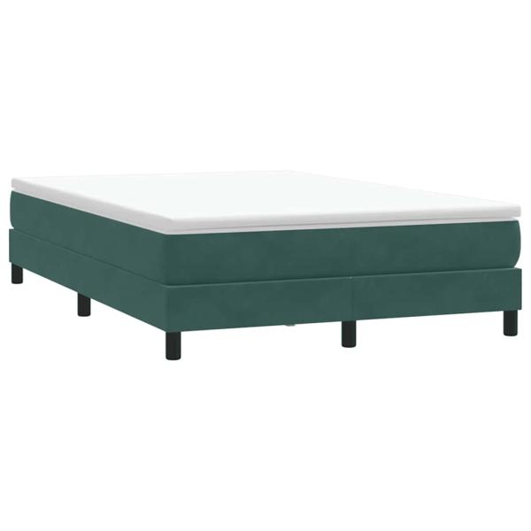 Boxspringbett ohne Matratze Dunkelgrün 160x220 cm Samt
