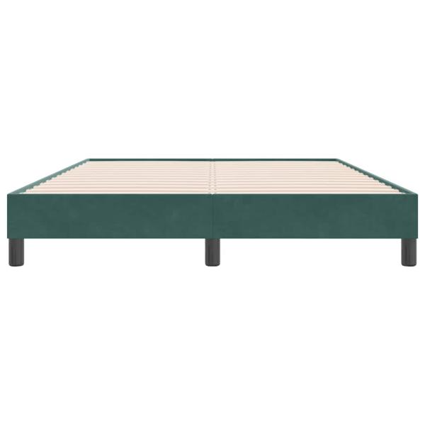Boxspringbett ohne Matratze Dunkelgrün 160x220 cm Samt