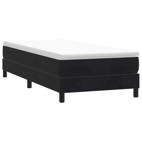 Boxspringbett mit Matratze Schwarz 90x220 cm Samt