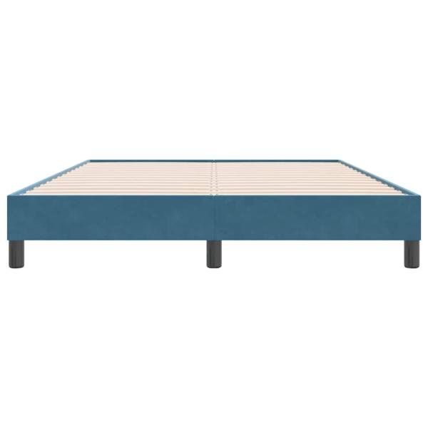 Boxspringbett ohne Matratze Dunkelblau 140x220 cm Samt