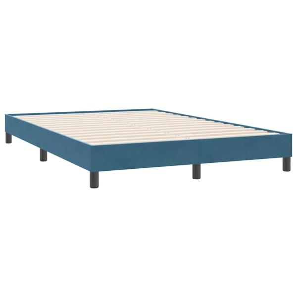 Boxspringbett ohne Matratze Dunkelblau 140x220 cm Samt