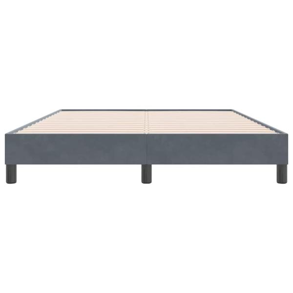 ARDEBO.de - Boxspringbett ohne Matratze Dunkelgrau 160x220 cm Samt