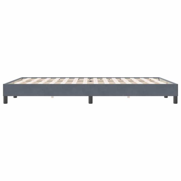 Boxspringbett ohne Matratze Dunkelgrau 160x220 cm Samt