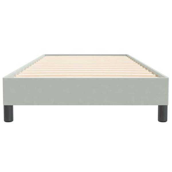 Boxspringbett ohne Matratze Hellgrau 100x220 cm Samt