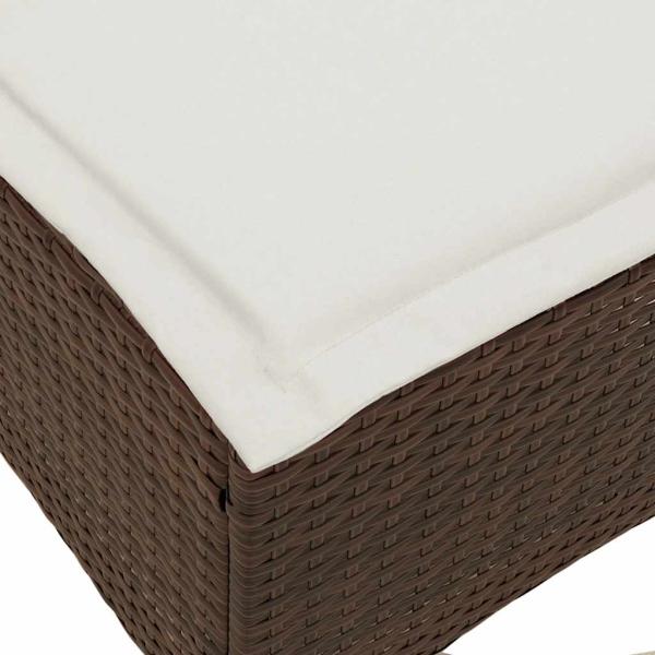 3-tlg. Garten-Sofagarnitur mit Kissen L-Form Braun Poly Rattan