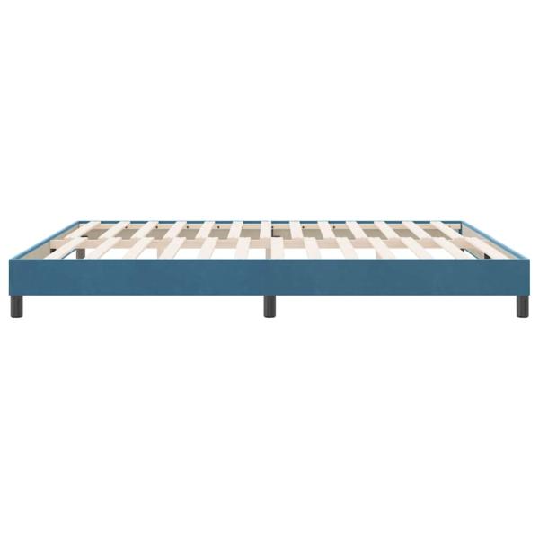 Boxspringbett ohne Matratze Dunkelblau 180x220 cm Samt