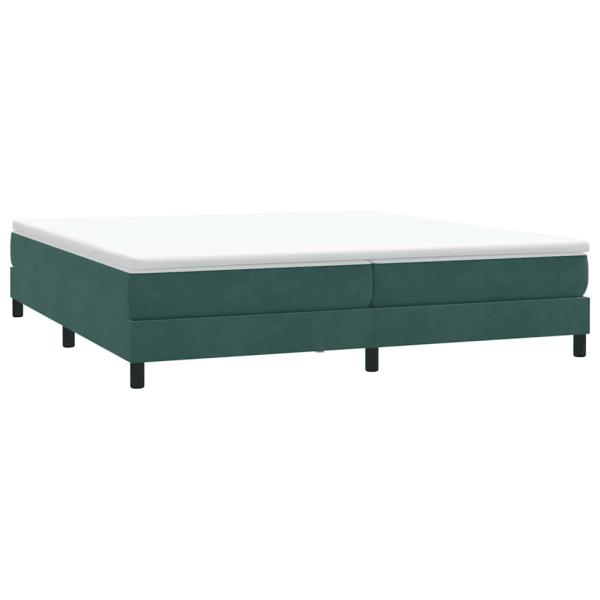 Boxspringbett ohne Matratze Dunkelgrün 200x220 cm Samt