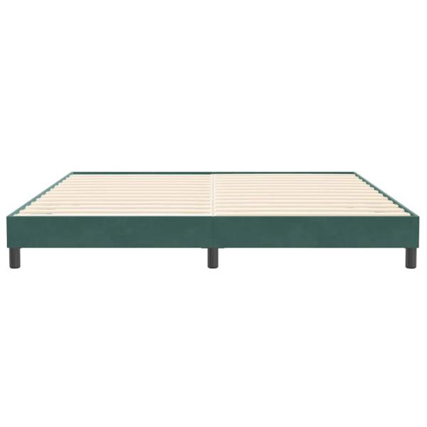 Boxspringbett ohne Matratze Dunkelgrün 200x220 cm Samt