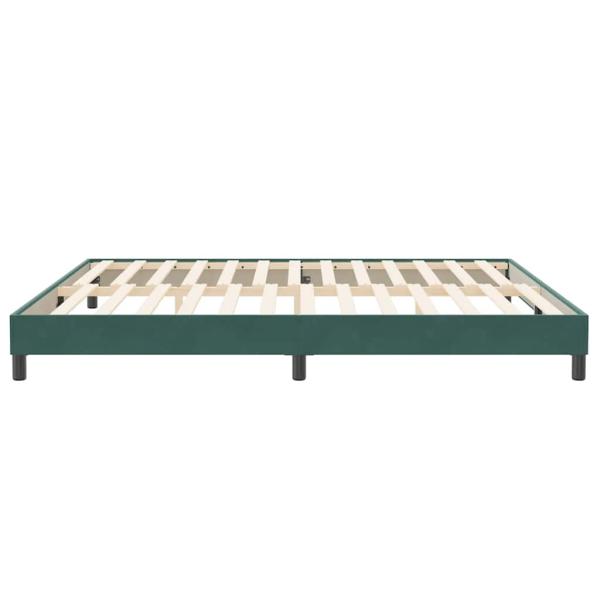 Boxspringbett ohne Matratze Dunkelgrün 200x220 cm Samt
