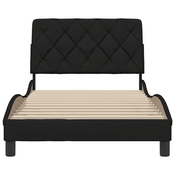 Bettgestell ohne Matratze Schwarz 100x200 cm Stoff