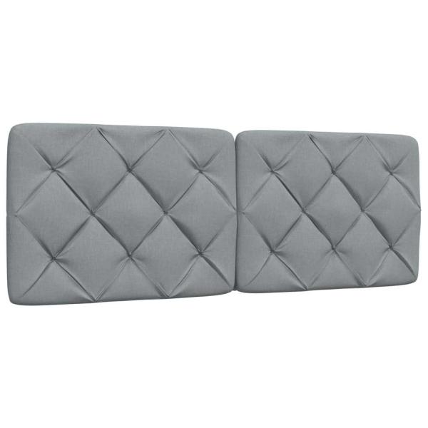 Bettgestell ohne Matratze Hellgrau 140x190 cm Stoff