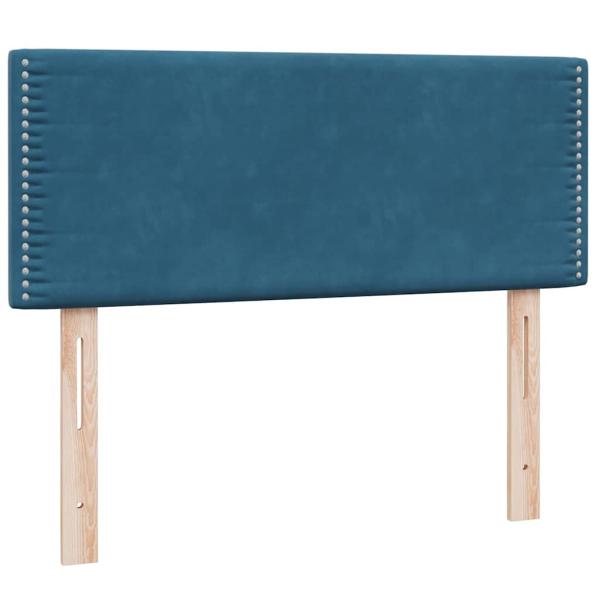 Boxspringbett mit Matratze Dunkelblau 120x210 cm Samt