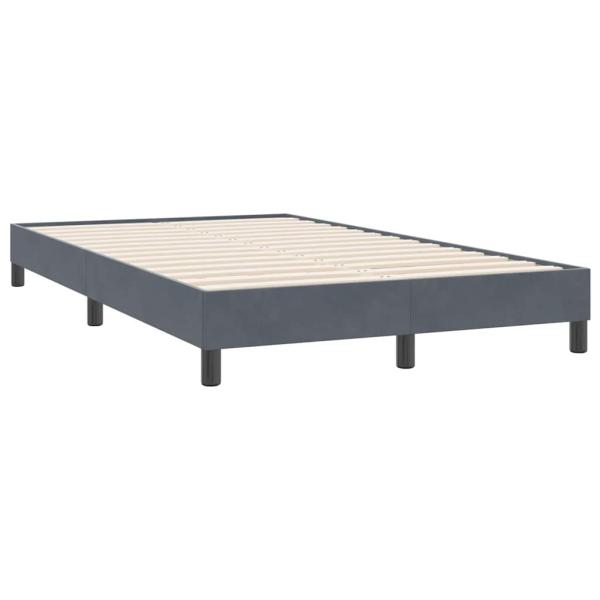 Boxspringbett mit Matratze Dunkelgrau 120x220 cm Samt