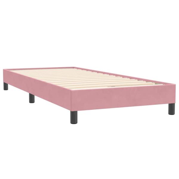 Boxspringbett mit Matratze Rosa 80x220 cm Samt