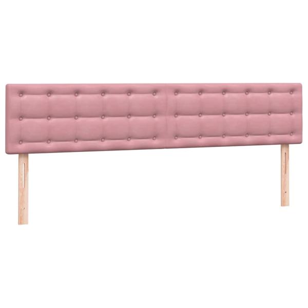 Boxspringbett mit Matratze Rosa 180x210 cm Samt