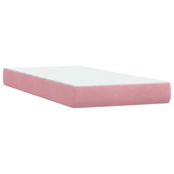 Boxspringbett mit Matratze Rosa 180x210 cm Samt