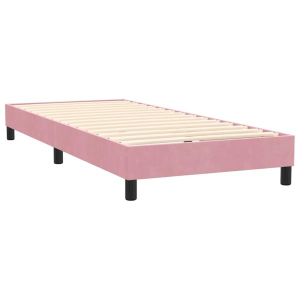 Boxspringbett mit Matratze Rosa 80x220 cm Samt