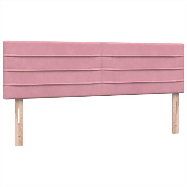Boxspringbett mit Matratze Rosa 140x220 cm Samt