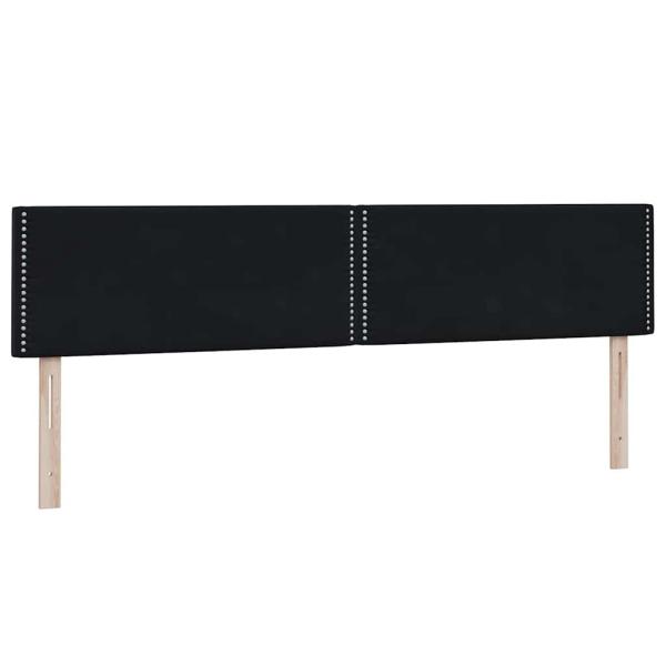 Boxspringbett mit Matratze Schwarz 180x220 cm Samt