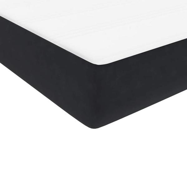 Boxspringbett mit Matratze Schwarz 180x220 cm Samt