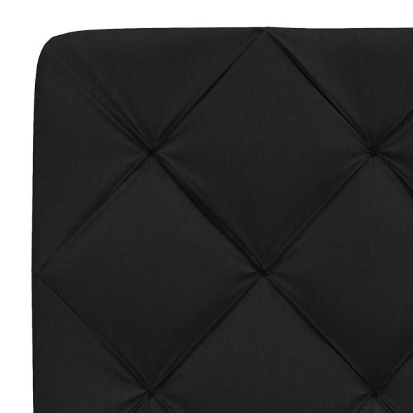 Bettgestell mit LED ohne Matratze Schwarz 90x190 cm Stoff