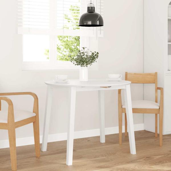 Esstisch Weiß Massivholz Gummibaumholz