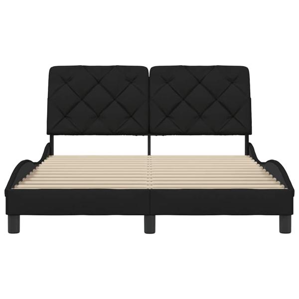 Bettgestell ohne Matratze Schwarz 140x200 cm Stoff
