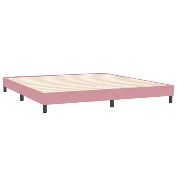 ARDEBO.de - Boxspringbett mit Matratze Rosa 180x210 cm Samt