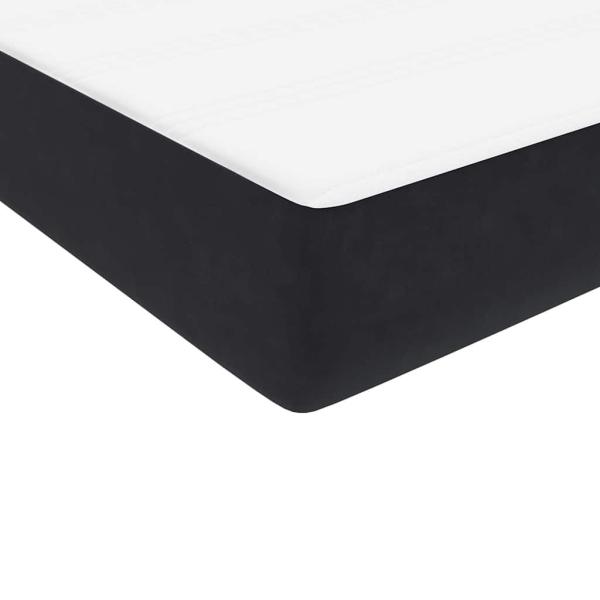 Boxspringbett mit Matratze Schwarz 180x210 cm Samt