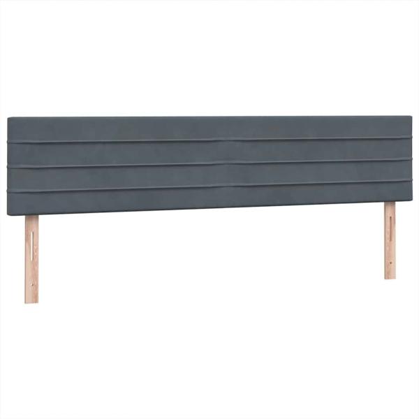 ARDEBO.de - Boxspringbett mit Matratze Dunkelgrau 180x220 cm Samt
