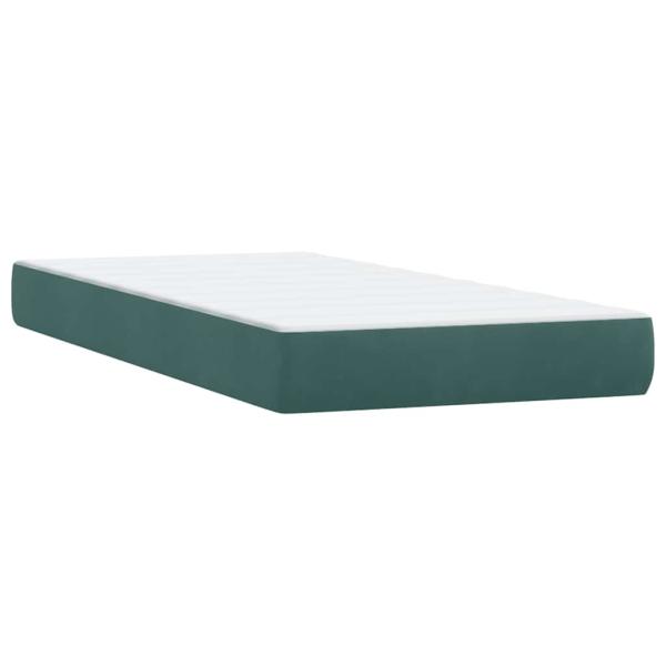Boxspringbett mit Matratze Dunkelgrün 180x220 cm Samt