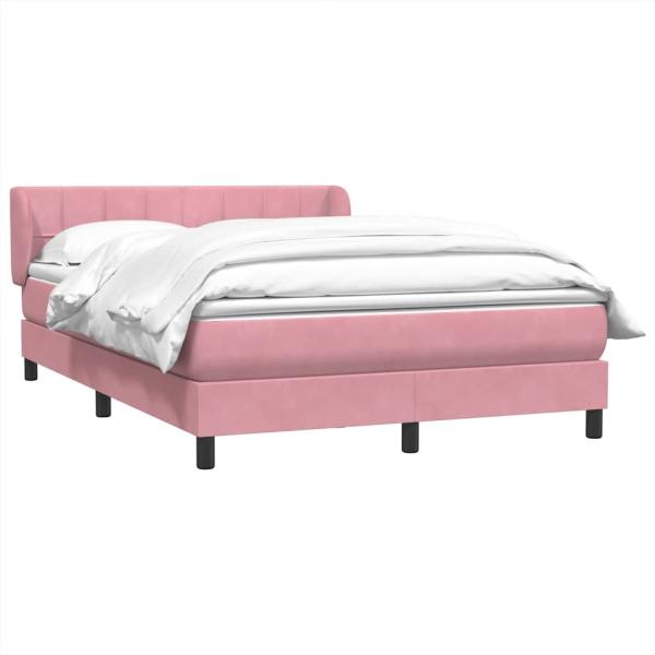 Boxspringbett mit Matratze Rosa 160x220 cm Samt