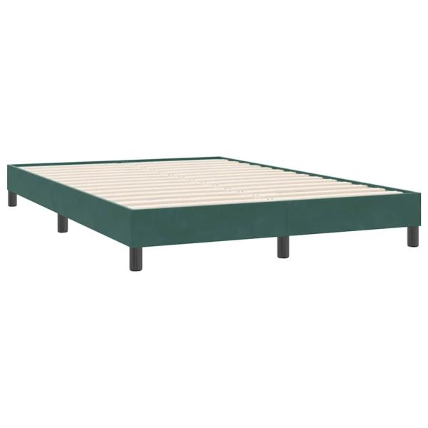 Boxspringbett mit Matratze Dunkelgrün 160x220 cm Samt