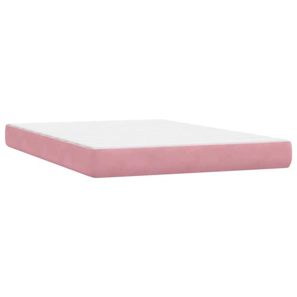 Boxspringbett mit Matratze Rosa 160x210 cm Samt