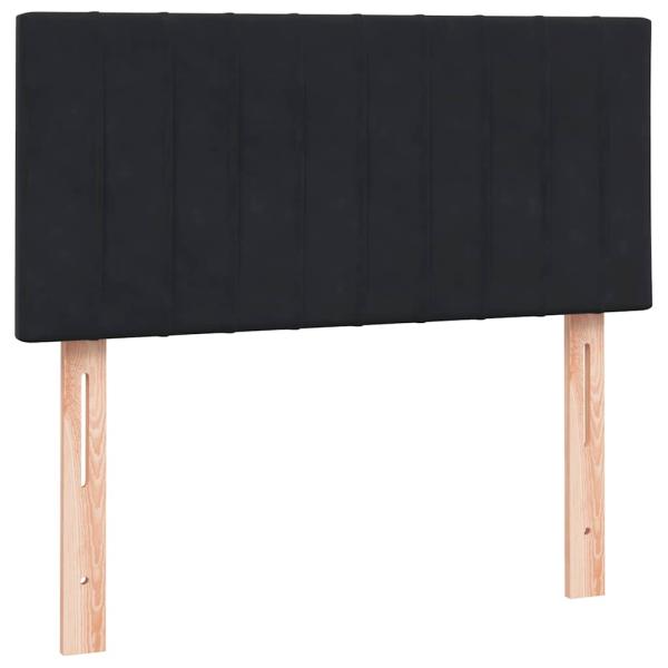 ARDEBO.de - Boxspringbett mit Matratze Schwarz 90x220 cm Samt