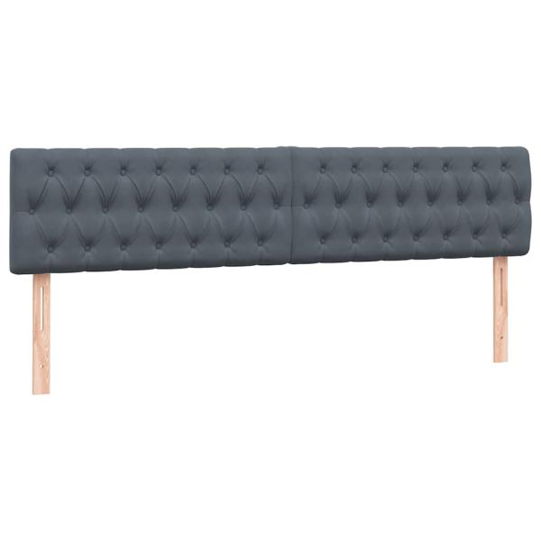 Boxspringbett mit Matratze Dunkelgrau 180x220 cm Samt