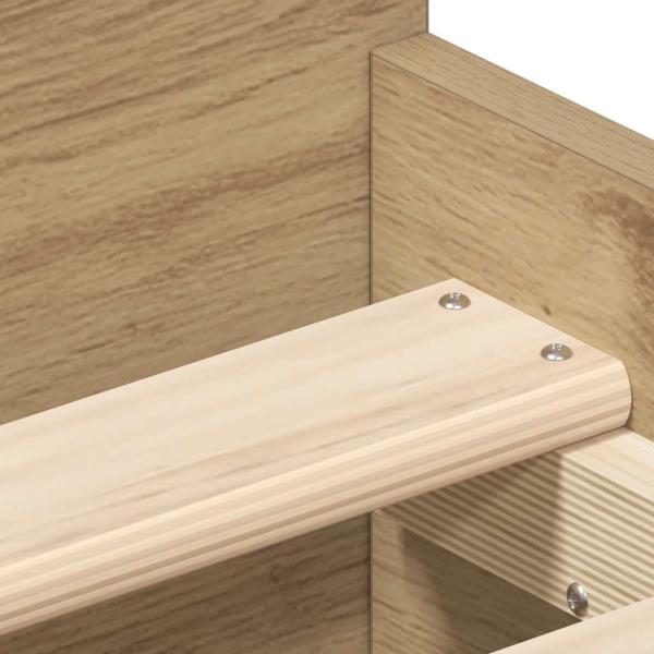 Bettgestell ohne Matratze Artisan-Eiche 100x200cm Holzwerkstoff