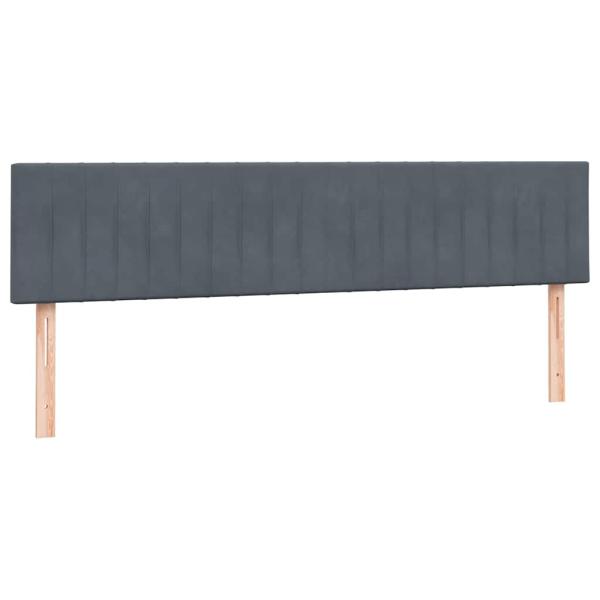 Boxspringbett mit Matratze Dunkelgrau 180x220 cm Samt