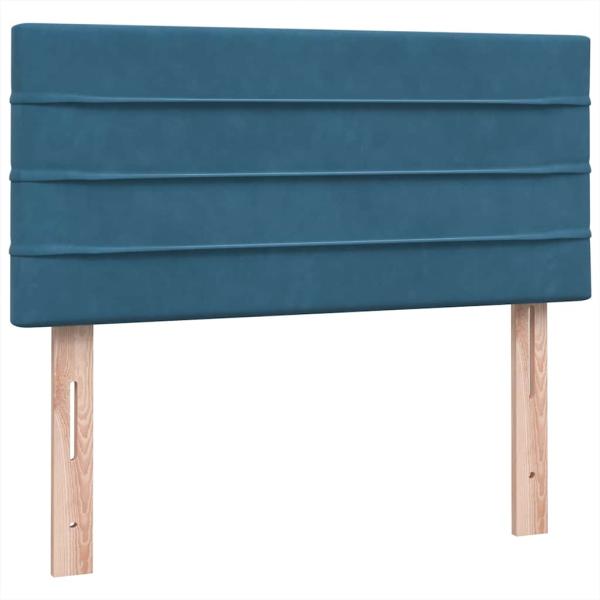 Boxspringbett mit Matratze Dunkelblau 90x220 cm Samt