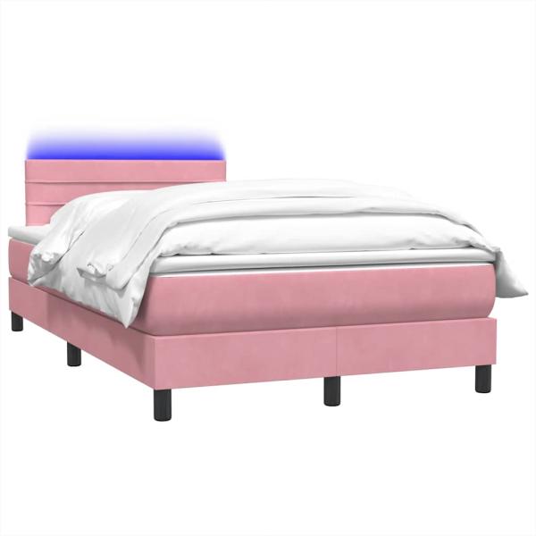 Boxspringbett mit Matratze Rosa 120x220 cm Samt
