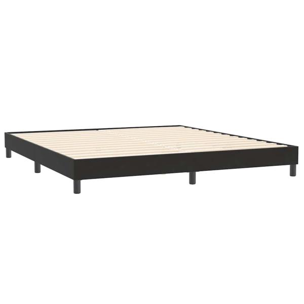Boxspringbett mit Matratze Schwarz 180x220 cm Samt