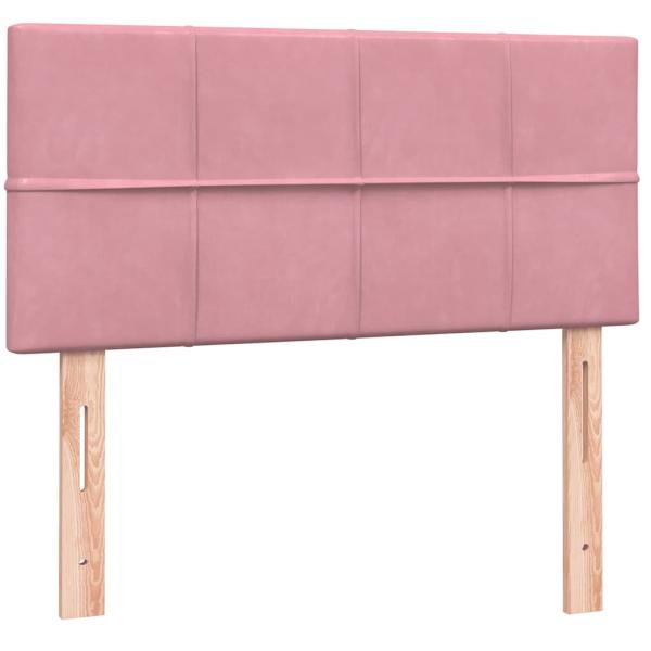 Boxspringbett mit Matratze Rosa 90x210 cm Samt