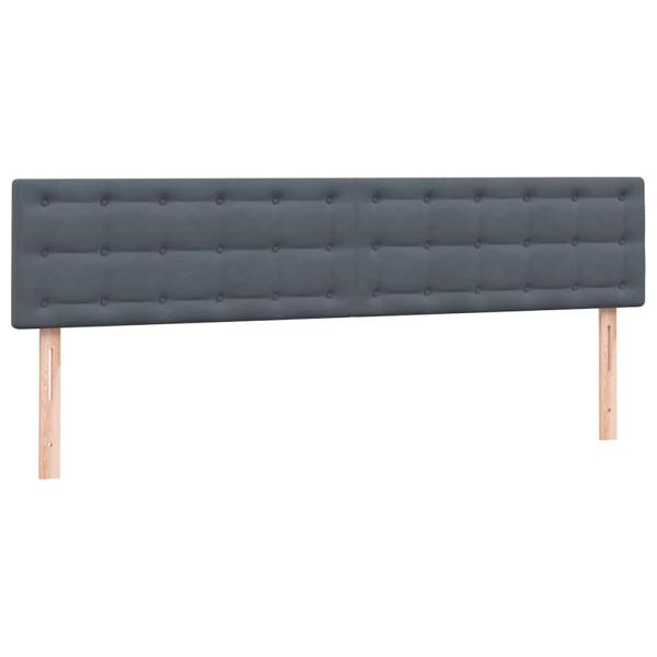 Boxspringbett mit Matratzen Dunkelgrau 180x220 cm Samt