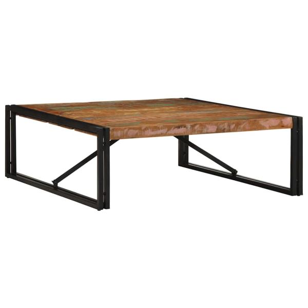 ARDEBO.de - Couchtisch Mehrfarbig 100x100x35 cm Altholz Massivholz