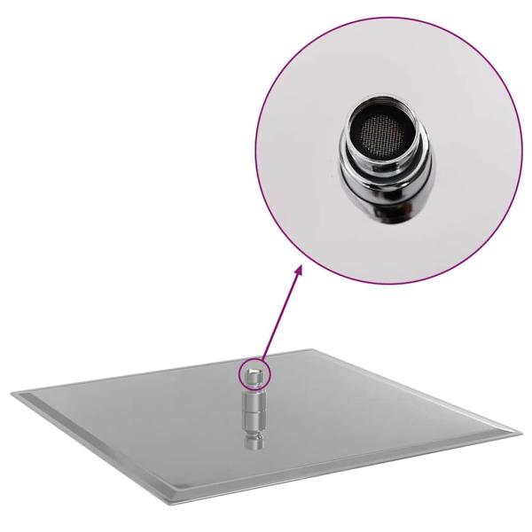 Regenbrause Edelstahl 304 40x40 cm Quadrat