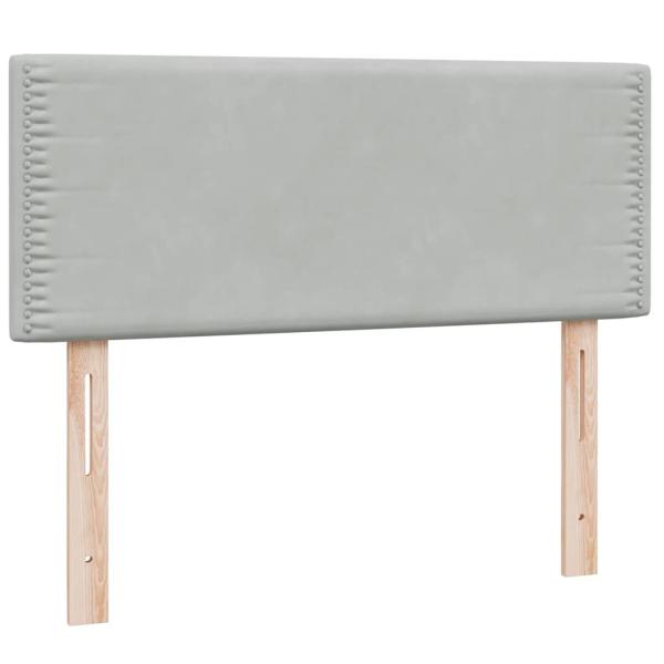 Boxspringbett mit Matratze Hellgrau 120x220 cm Samt